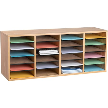 Adiroffice Medium Oak, MDF Wood, 11.8 in W, 16.3 in L, 39.3 in D ADI500-24-MEO-MK